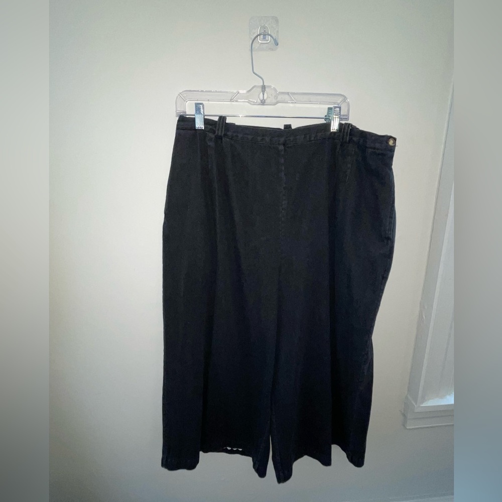 Orvis Women’s Black Gaucho Pants Sz 20 Plus Size, 100% Cotton